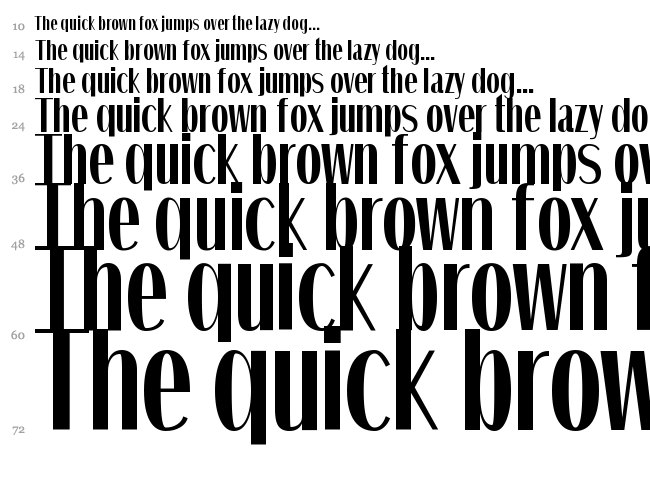 Quiet Streets font waterfall